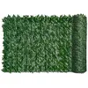 フェンシングトレリスゲート人工ヘッジグリーンリーフアイビーフェンススクリーン植物壁偽草装飾的なプライバシー保護277b
