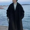 Misto lana da uomo Cappotto invernale da uomo Moda Trench coreano Cappotto da lavoro solido Giacca casual allentata lunga Abbigliamento esterno 231205