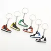 Keychains Lanyards Mini Silicone Sneakers Keychains Nyckel Present Keychain Handbag Chain Key Holder Bulk Price Basketball Shoe Key Chain