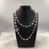 Modeontwerper ketting luxe sieraden lange hanger trui kettingen klassieke stijl ster snaren elegante parelketting dubbele lett198m