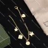 Braccialetti con ciondolo a farfalla Braccialetti con ciondolo a forma di stella d'oro Regalo per gli amanti del fidanzamento di nozze con catena per feste chic