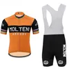 Nya 2022 män Molteni Team Cycling Jersey Set Short Sleeve Cycling Clothing Mtb Road Bike Wear 19D Gel Pad Ropa Ciclismo Bicycle MA224M