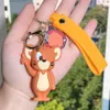 Creative cartoon character key chain men women exquisite lovely bag pendant cute doll party gift black car key chain