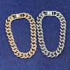 12 mm Miami Cuban Link Chain Gold Silver Color Choker for Women Out Out Crystal Rhinestone Naszyjnik Hip Hop Jewlery2467