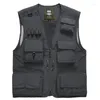 Men's Vests Oversized 6XL Biker Vest Casual Fashion Solid Color Pographer Outdoor Quick Drying Veste Homme