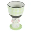 Set di stoviglie Bicchieri Tazze in ceramica Calice Cocktail Pasqua Ceramica con piede Regalo per feste di compleanno Tazza per bevande