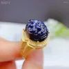 Cluster Rings KJJEAXCMY Fine Jewelry 925 Sterling Silver Inlaid Natural Sapphire Men Adjustable Ring Male Support Test Selling