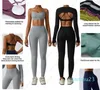 Limon Hizalama Kadınlar Set Yoga Spor Takım Salonu Giyim Egzersiz Seti Yüksek Bel Fitness Taytlar Salonu Ceket Tank Top