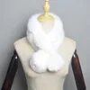 Scarves Style Women Winter Real Rabbit Fur Scarf Lady Warm Rabbit Fur Scarves Knit Natural Real Rabbit Fur Ring Casual Muffler 231204