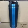 25oz 750ml protéine secouer tasse Drinkware en acier inoxydable Double paroi isolé sous vide sport Yoga protéines bouteilles d'eau tasses