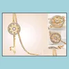 Hanger Kettingen Hoogwaardige Strass Tennis Afgestudeerd Sleutel Hanger Dikke Vergulde Vulling Lange Trui Keten Vintage Ketting Crysta Dhisj