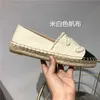 Sports shoes 2024 Xiaoxiangfeng Fishermans for Womens New Summer Linen Grass Woven Genuine Leather Soft Sole Breathable One Step Kick Lefu Shoes