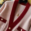 Damestruien lente en herfst mode casual westerse gebreide vest v-hals trui jas dames allmatch blouse 231204