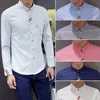 Mäns casual skjortor koreanska mäns höst lyxkläder mode bomull mjuka män tunna skjortor smala passform långärmad skjorta hane lapels bröllopsklänning 231205