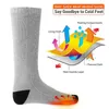 Sports Socks 3.7V Unisex Remote Control Electric Heated Boot Feet Warmer USB Rechargable Battery Winter Outdoor Camping 231204