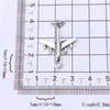 100pcsロットロット古代銀合金飛行機航空機チャームチャームペンダントDIYジュエリー作成調査結果27x21mm2275