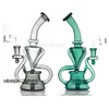 Zubehör 9 Zoll Recycler Glas Bong Tornado Shisha Recyable Dab Rigs Rauchen Wasserpfeife Bongs Heady Pipes Größe 14 mm Gelenk mit Bo Dhun2