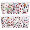 Mugs 10Pcs Christmas Plastic Water Cups 12oz Reusable Party Cups for Xmas Events Cute Christmas Element Design Ideal Tumbler Gift 231204