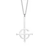 Kedjor Silve Cross Ghost BC Nameless Ghoul Necklace Pendant Grucifix Papa Emeritus Patch Women Män Rostfritt stål smycken265j