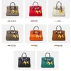 Leder -Totes Taschen Schicht Schicht Top echte Cowhide Tragbare Damen Tasche Handtaschen Klassische Großkapazität Abend Frauen Bag Designer Schulter 8ntk