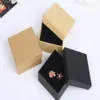 7 7 3cm Gift Kraft Box Jewelry Boxes Blank Package Carry Case Cardboard 50pcs lot GA552205