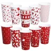 Tasses 10 pièces gobelets en plastique de noël 12oz gobelets de fête réutilisables pour les événements de noël conception d'élément Unique cadeau d'anniversaire idéal fournitures de fête 231204