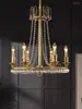 Hanglampen Amerikaans Messing Kristal Luxe Restaurant Eetkamer Hanglamp Voor Plafond Slaapkamer Home Decor Glans Lamparas