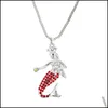 Pendentif Colliers Sirène Pendentifs Bohème Longues Chaînes Émail Cristal Collier Beautif Drop Livraison Bijoux Dhybq