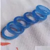 Band Rings Del Ivery Of The Blue Agate Ring Natural Quality Sea261T Drop Delivery Jewelry Ring Dh7Ez