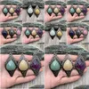 Pendant Necklaces Pendant Necklaces Wholesale Bronze Plated Heart Shape Natural Gems Stone Crystal Vintage Necklace Pendants My211030 Dhts1