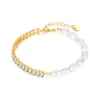 Bracelets porte-bonheur, accessoires de bijoux, vente en gros, Bracelet de perles personnalisé, chaîne féminine, mode, luxe léger, zircone