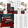 Sängkläder set sängkläder set duvet er för pojkar kontroller quilt king/queen size cool gamepad set barn tonåring modern l221025 droppleverans h dhizr