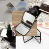 Miroir Double face pliable classique, miroir de maquillage et grossissant Hd Portable avec sac en flanelle, boîte-cadeau pour client VIP 244n