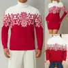 Family Matching Outfits Christmas Sweaters Contrast Color ParentChild Sweater Set Long Sleeve Turtleneck for Holiday Party Xmas 231204
