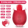 Sex Toy Massager Sexy Rose Tongue Vibrators for Women Clitoris Sucker Nipple Vaginal Anal Licks Female Products Toys Shop