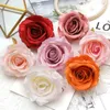 Couronnes de fleurs décoratives 30 pièces/8 cm-9 cm flanelle Rose têtes de fleurs en soie artificielle bricolage fête d'anniversaire décoration de mariage couronne Scrapbooking fausses fleurs 231205