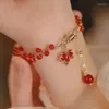 Bangle Design Fashion Jewelry Luxury Red Stretch Adjustable Bracelets Elegant Women's Party Accessories