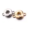 Charms Sier Gold Metal Duas Orelhas 12mm Botão Snap Base Pingente para DIY Snaps Botões Brincos Colar Pulseira Jóias Drop Delivery DHP2A