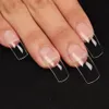 Kunstnagels 500pcs Curve HawkNail Tips Volledig goed Taper Eagle Hawk Gebogen Acryl Half Cover Clear 80 90s Fake Salon 231204