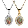 Chaînes Femme Religieux Vintage Style Guadalupe Église Catholique Vierge Marie Amulette Pendentif Collier Ornement337i