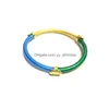 Bangle Trendy Color Mixture Sile Bracelet En Acier inoxydable Womens Non-Tarnish Gold Jewelry Drop Drop Drop Dracelets Dhycp