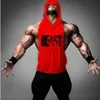 Men's T-Shirts Sports Hooded Vest men's leisure fitness running training clothing 220630