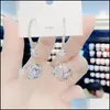 Charme 925 Sier Papillon Charme Boucles D'oreilles Pour Femmes Cadeaux Mode Mignon Or Couleur Premium Luxe Zircon Boucles D'oreilles Bijoux Accessoires Drop Dh5Nl