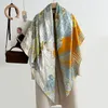 Foulards en soie pour femmes, châles d'automne et d'hiver associés à un carré de mûrier pour une sensation luxueuse