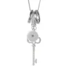 10 stuks hele sleutel charmes snap sieraden ketting met 80 cm roestvrijstalen ketting past op 18 mm GingerSnaps Y1130291L