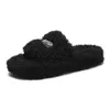 Дизайнерская обувь balencaga Furry Platform Sandal, плюшевые тапочки с вышивкой B word, плюшевые тапочки Furry Slide, замшевые тапочки 3N15L