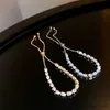 Catena piena di strass Bracciale regolabile placcato oro per le donne New Trendy Forma di goccia d'acqua Bracciale con zircone Regalo di gioielli R231205