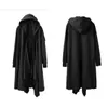 Męskie bluzy bluzy Arens Korean Fashion Punk Punk Style czarny bluzę Hip Hop Long Gotigan Gothic Hooded Bluza Cape Cloak 231205