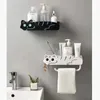 Étagères de salle de bain, étagère de balcon, porte-savon mural, rangement de cuisine en plastique sans clous 231227