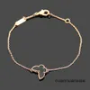 فان أساور مصمم أساور سحر المصمم مجوهرات VC Four Leaf Clover Mini Colored Shell Bracelet Bracelet مع Buckle Boxle Gold Sie